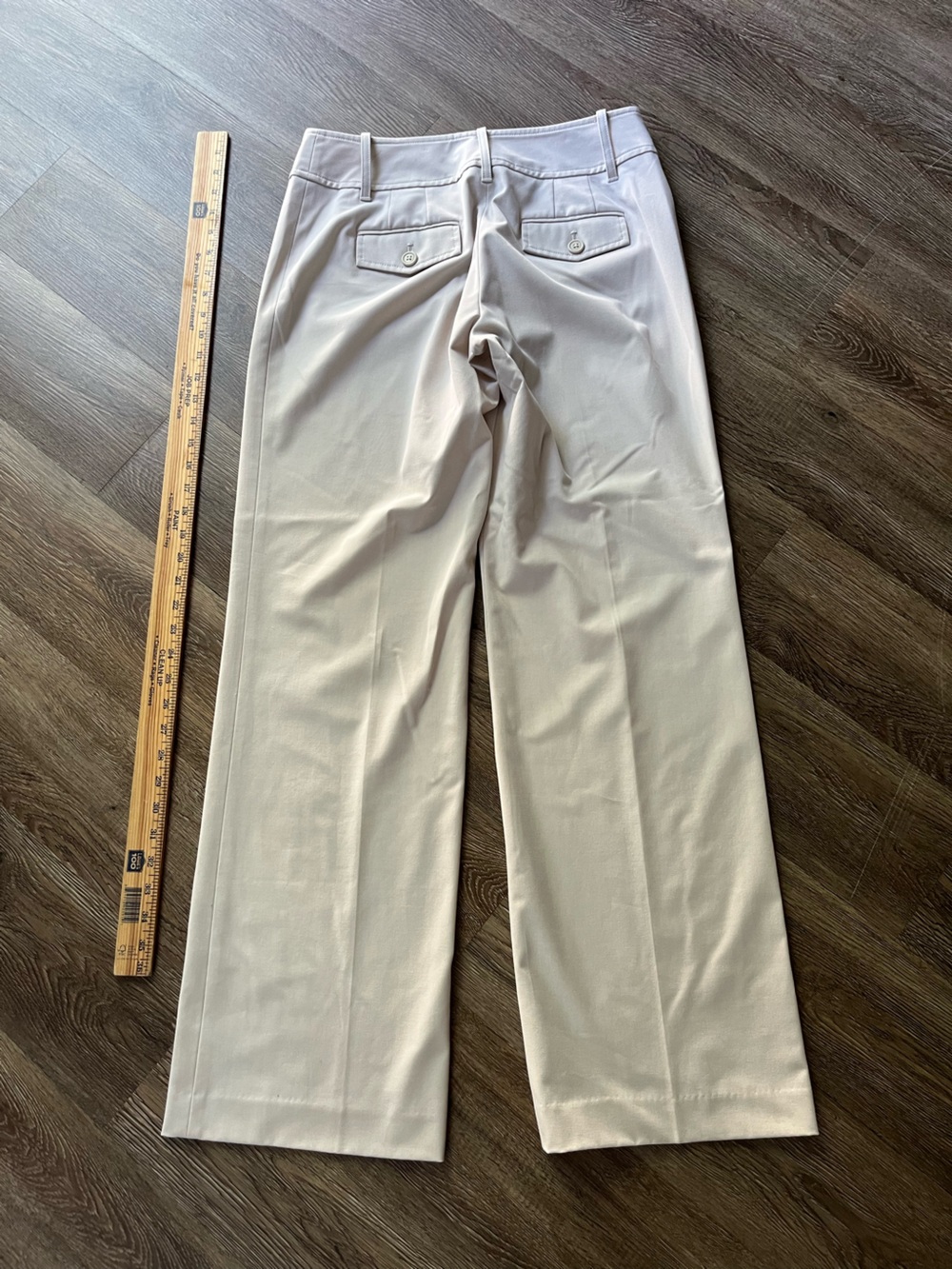 LOFT Julie style size 4 Cream Wide-Leg High-Rise Trousers - Picture 6 of 6